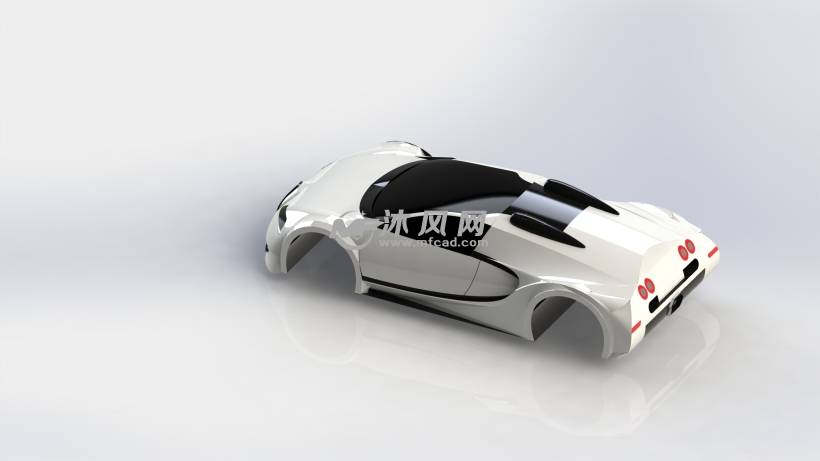 布加迪威龙跑车轿车带参曲面模型 - solidworks