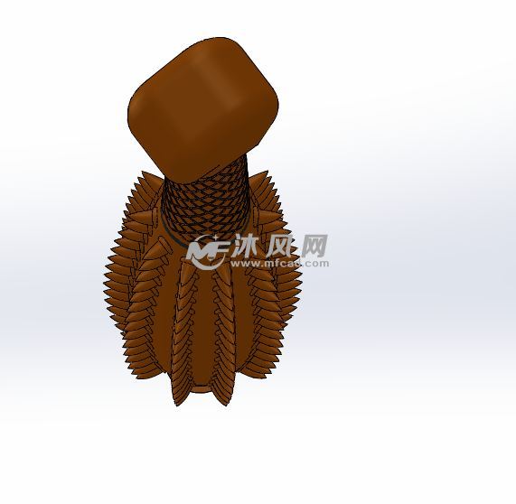 原创狼牙棒3D打印原件 - solidworks军工用品模