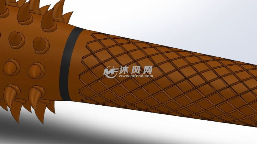 原创狼牙棒3D打印原件 - solidworks军工用品模