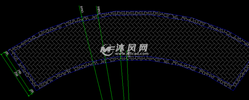 好用的弧形实木廊架 - AutoCAD园林公建施工图