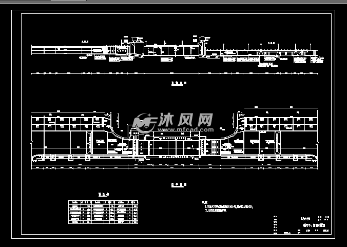 水电站船闸平剖图