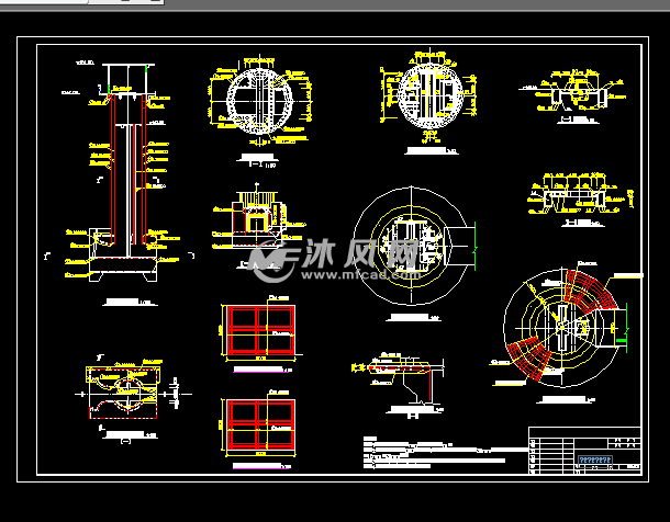 隧洞进水塔与闸门井配筋图