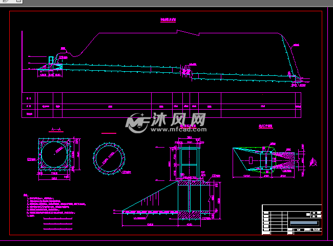 水电站导流洞及闸室配筋图 水闸相关图纸 沐风图纸