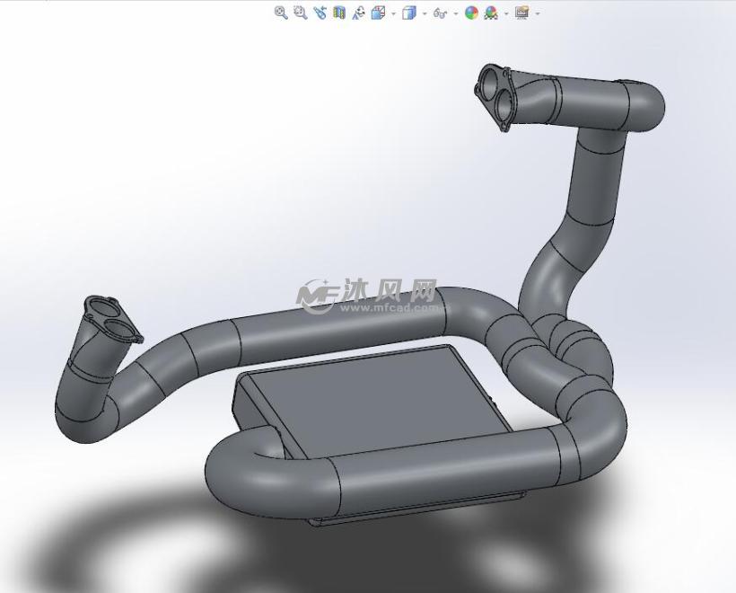 废气排气管模型 - solidworks管道类模型下载