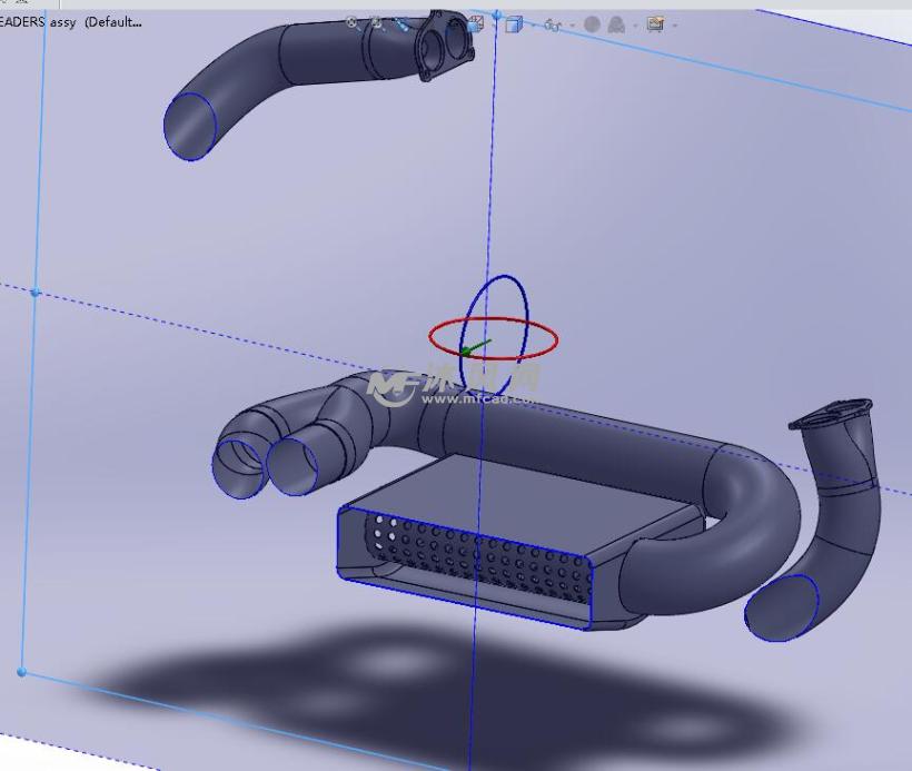 废气排气管模型 - solidworks管道类模型下载