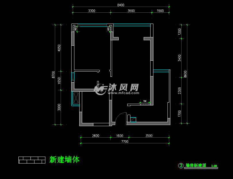 墙体新建图