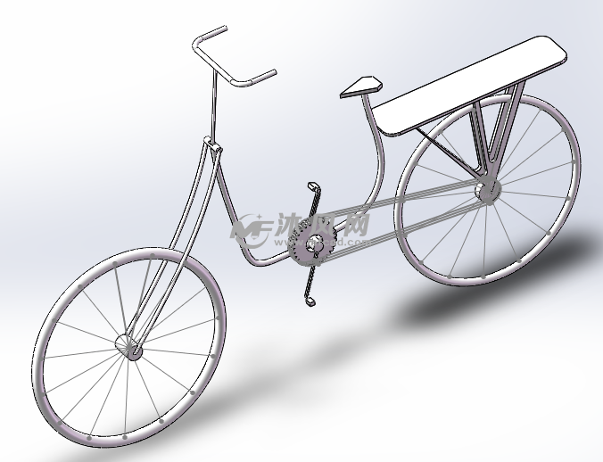 简易自行车三维模型
