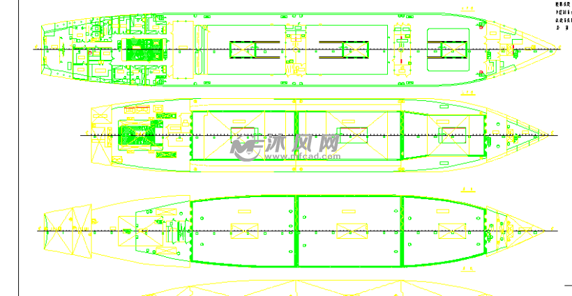 92m冷藏渔船总布置图 - autocad船舶机械图纸下载