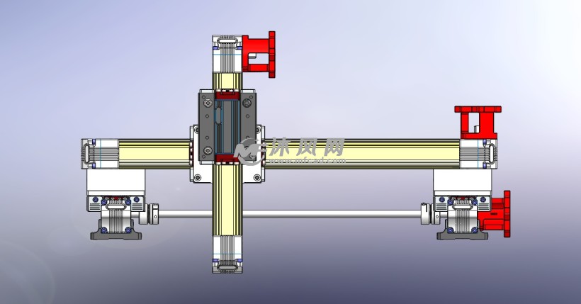 直线滑轨模型 (w50-25工字形侧立) - solidworks机械设备模型下载