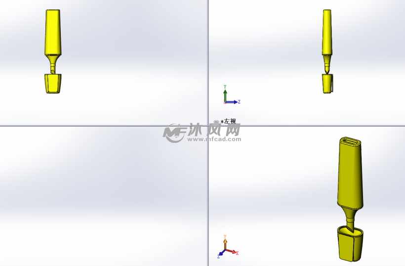 黄色标记笔sw分秒-solidworks生活用品类模型度度图纸模型角图片