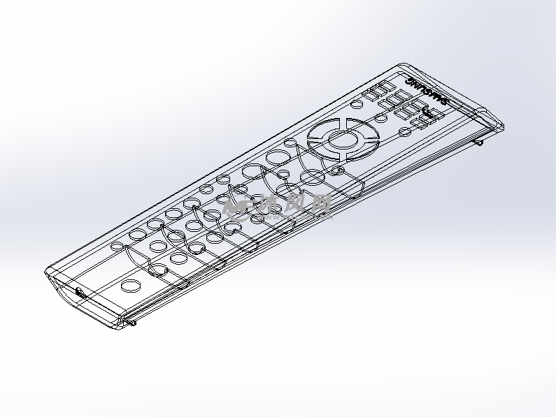 三星电视遥控器模型 - solidworks生活用品类模