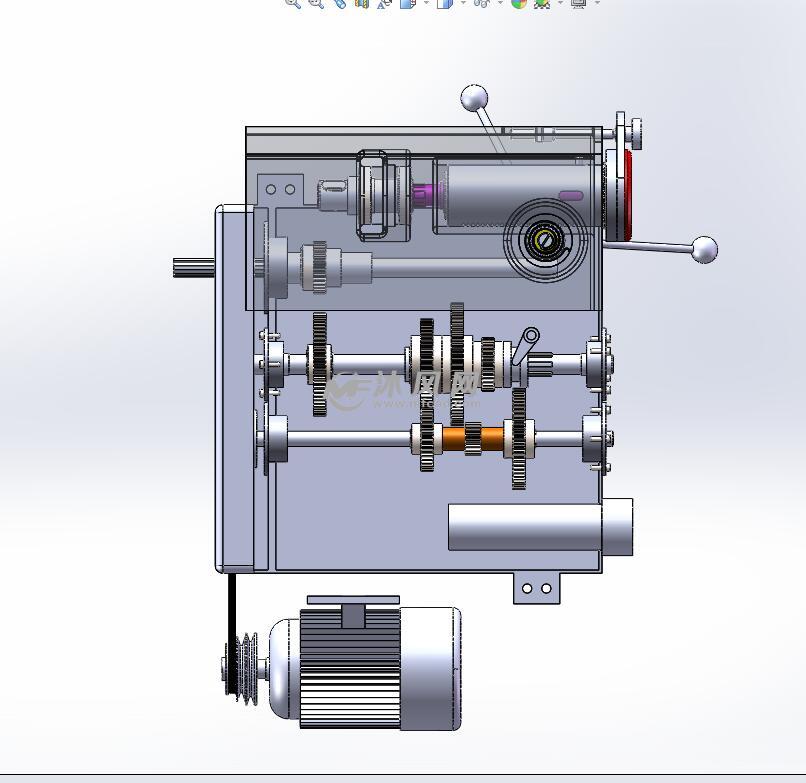 钻床齿轮传动结构模型
