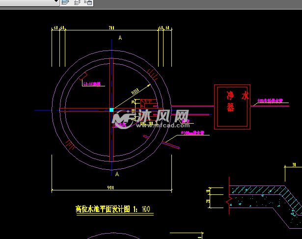 100立方高位水池设计图