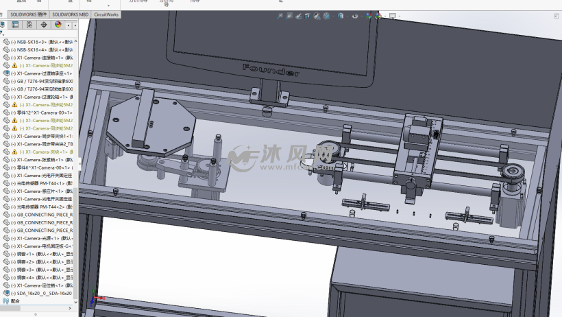 平面度检测机(摄像头检测) - solidworks机械设