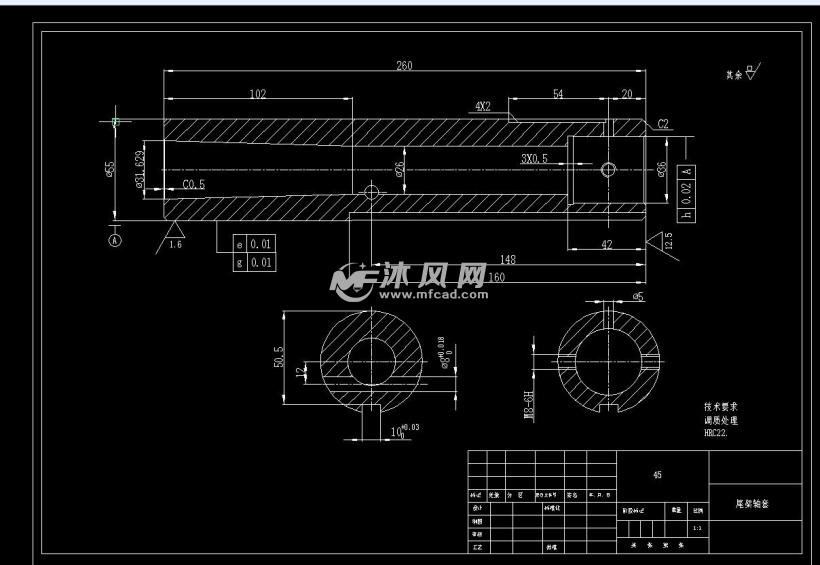 尾架轴套机械加工工艺规程课程及钻m8钻床夹具设计