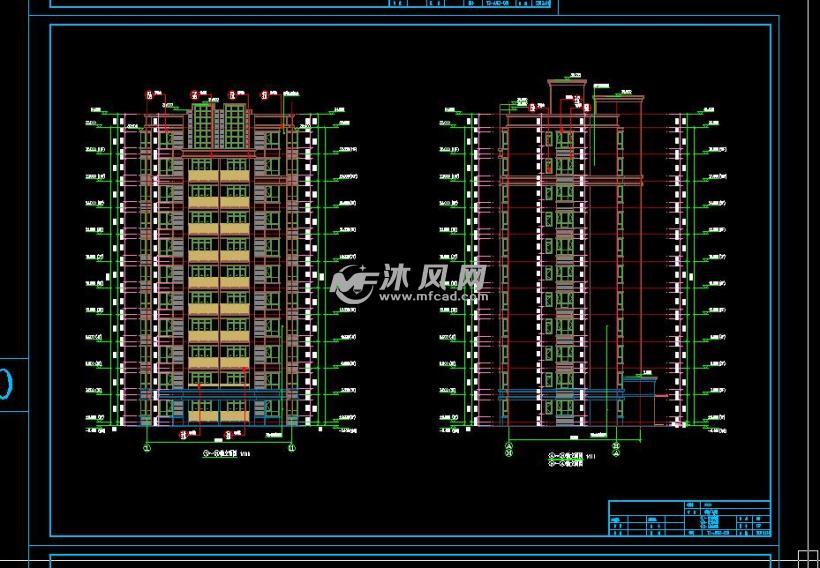 湖北省某11层高层住宅楼建筑设计施工图