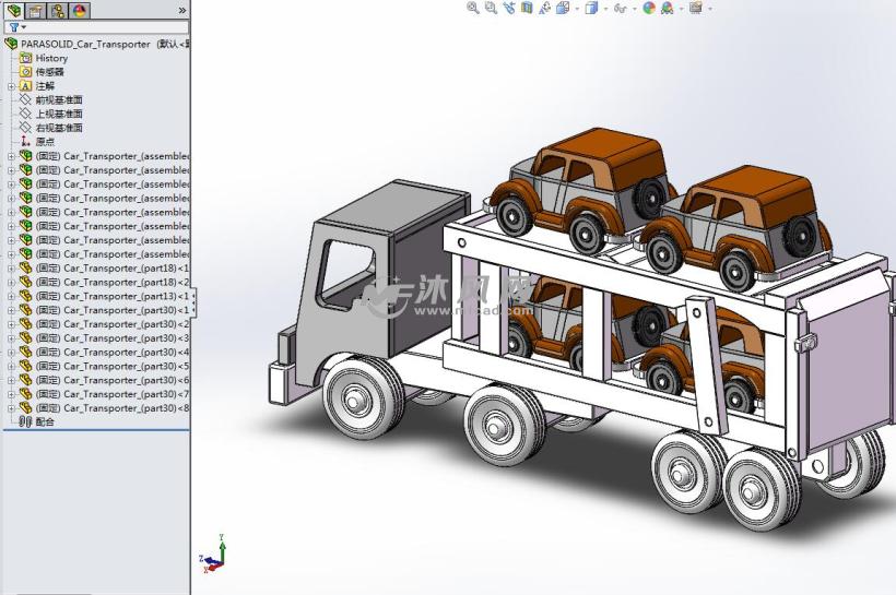 儿童塑料玩具车模型 - solidworks玩具公仔类模