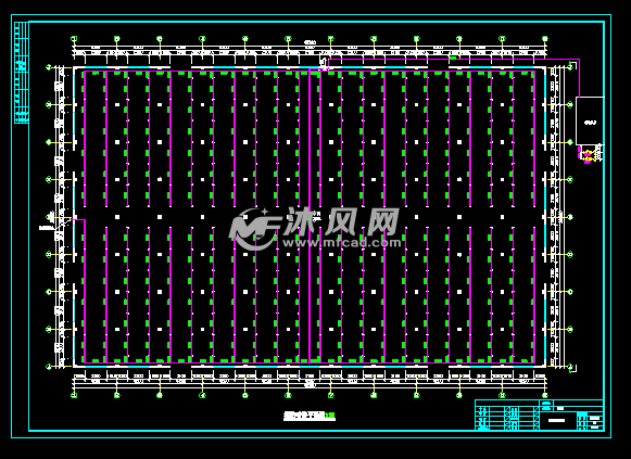 厂房喷淋系统设计图 - cad车间厂房建筑图纸下
