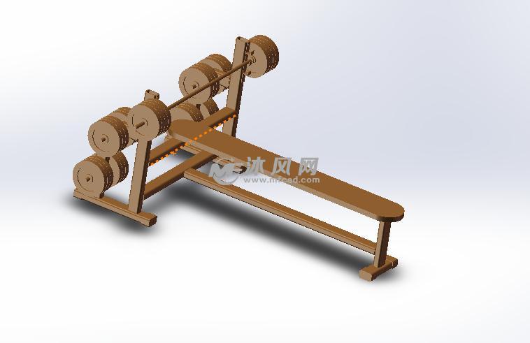 仰卧起坐器模型 - solidworks生活用品类模型下