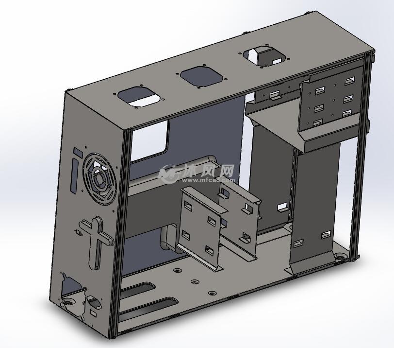 电脑主机机箱冲压钣金组装模型