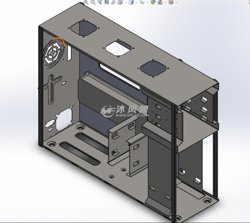 电脑主机机箱冲压钣金组装模型