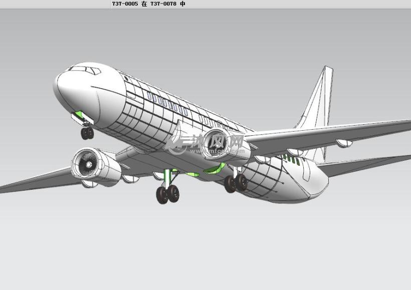 波音737客机飞机ug模型