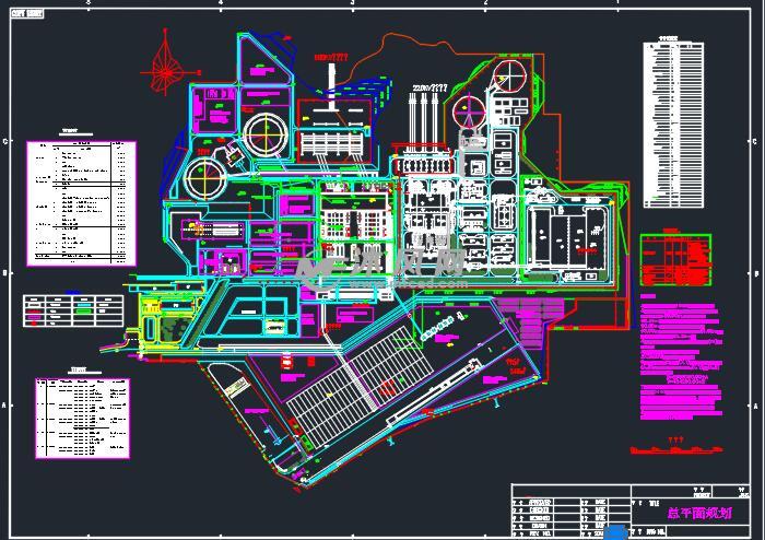火力发电厂总平面规划图