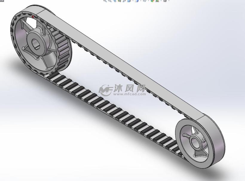 皮带轮传送传动结构模型