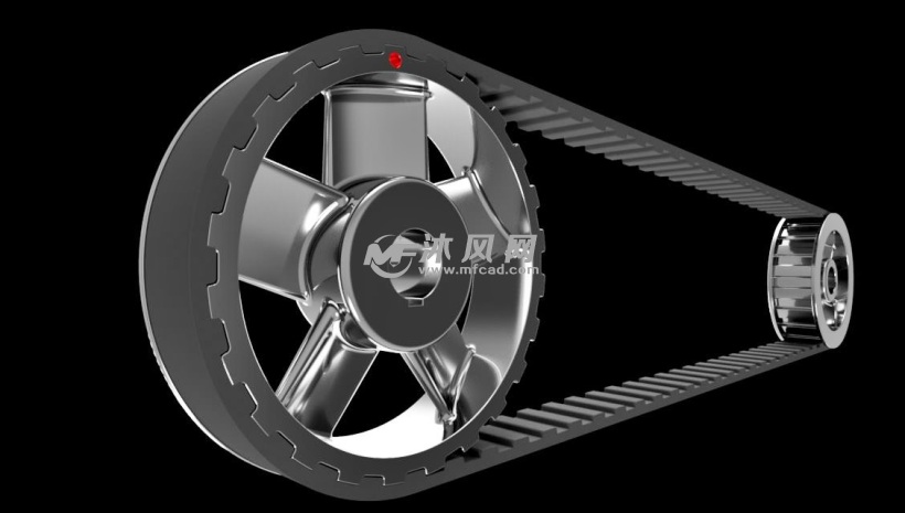 皮带轮传送传动结构模型 - solidworks传动件和