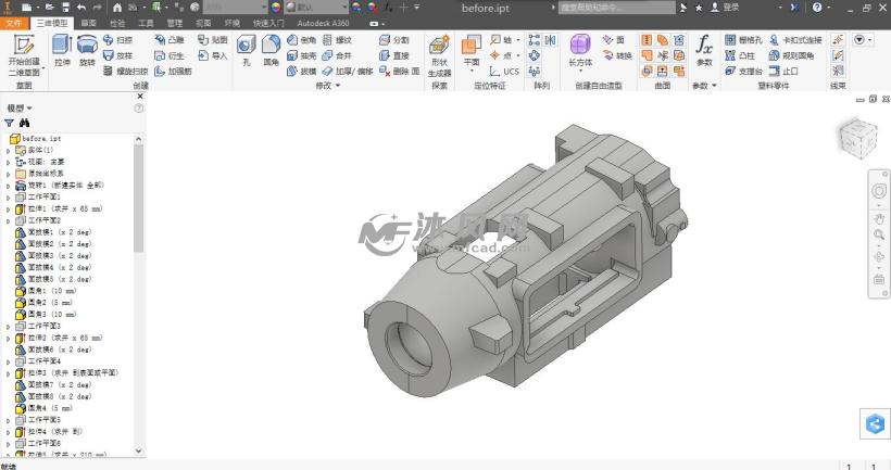 注射腔inventor建模环境