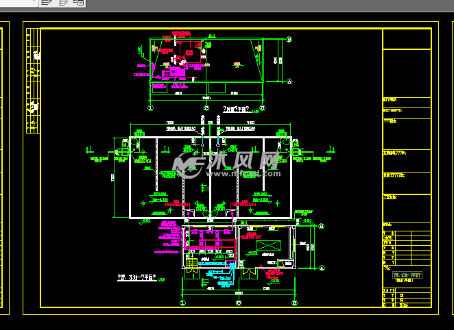 厂房防火隔断水幕设计图 - cad车间厂房建筑图