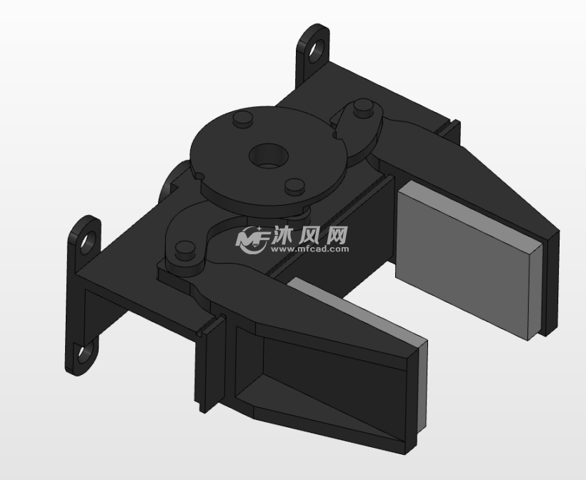 一款机械手夹持器sw2016设计模型