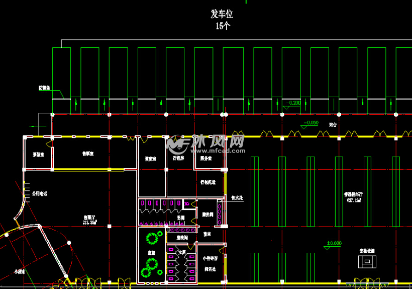 二级汽车客运站建筑设计cad方案