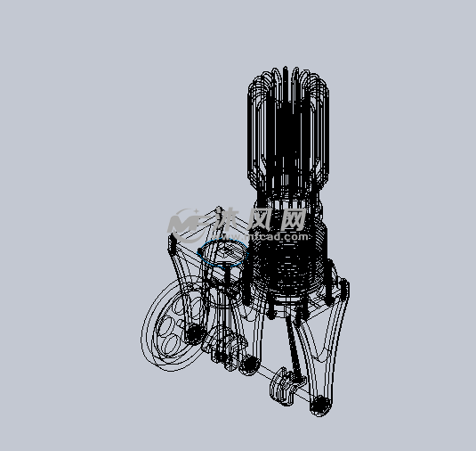 Y型斯特灵发动引擎设计模型 - solidworks机械设