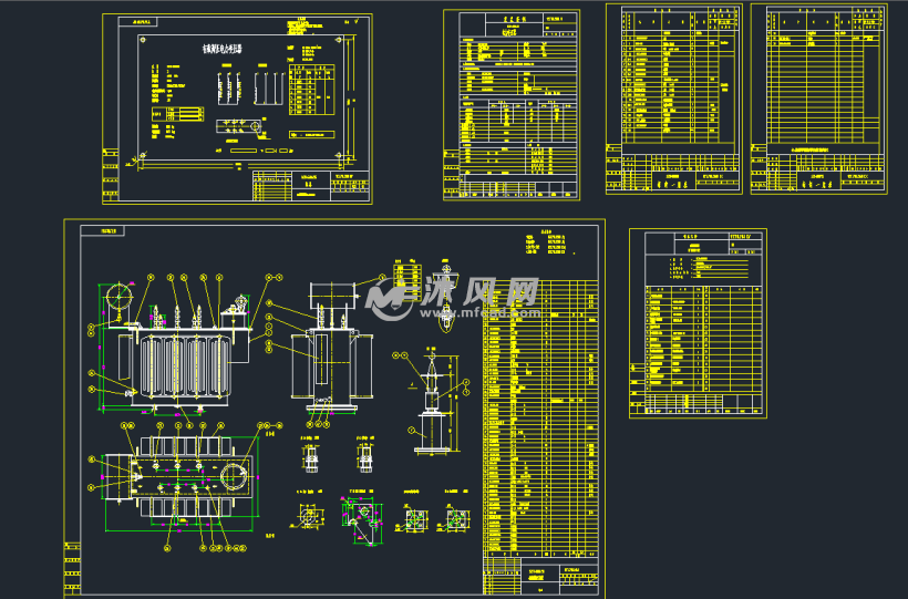 SZ11-6300\/35有载调压变压器套图 - AutoCAD