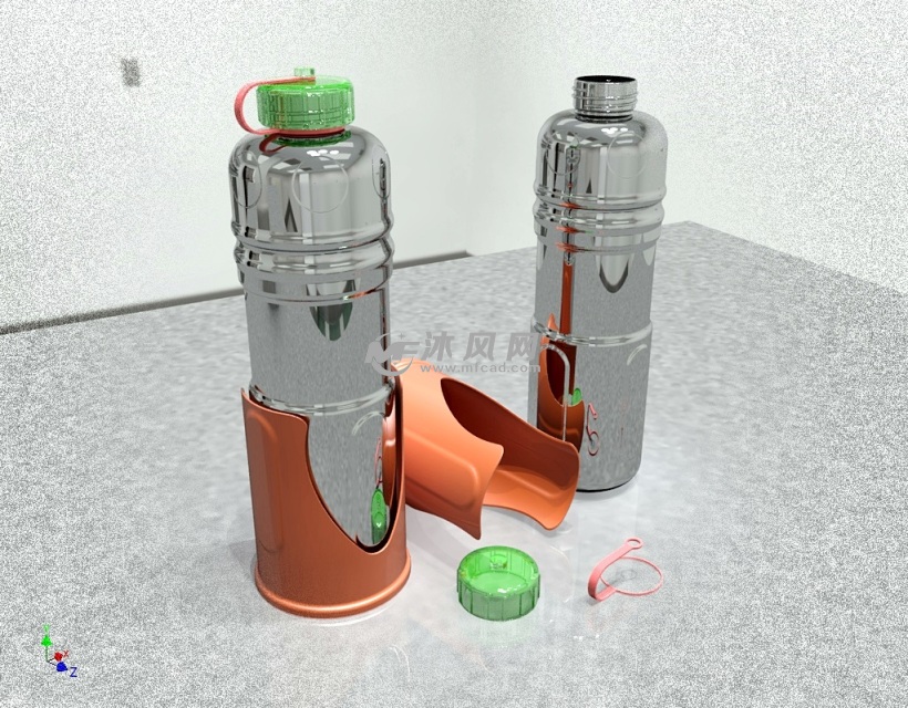 水瓶(概念)设计模型 - solidworks瓶子容器类模型