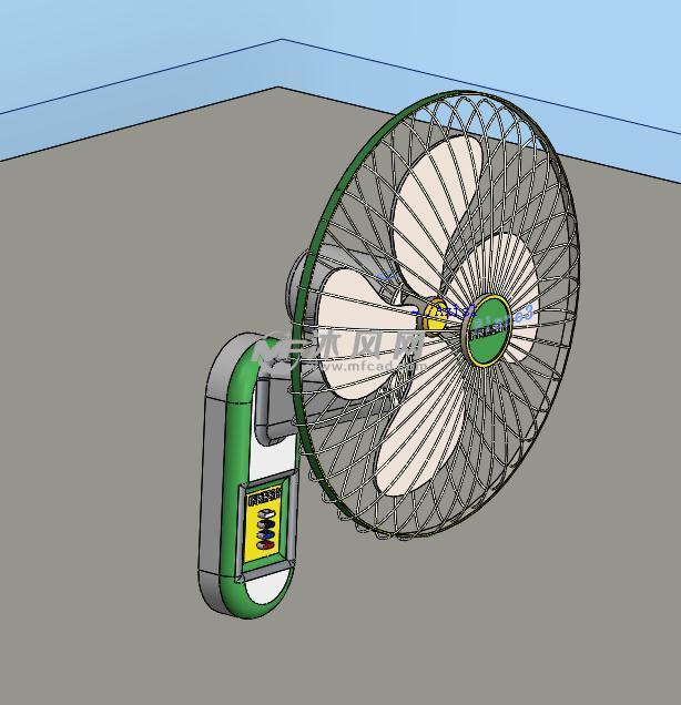 墙壁电风扇模型 - solidworks生活用品类模型下载