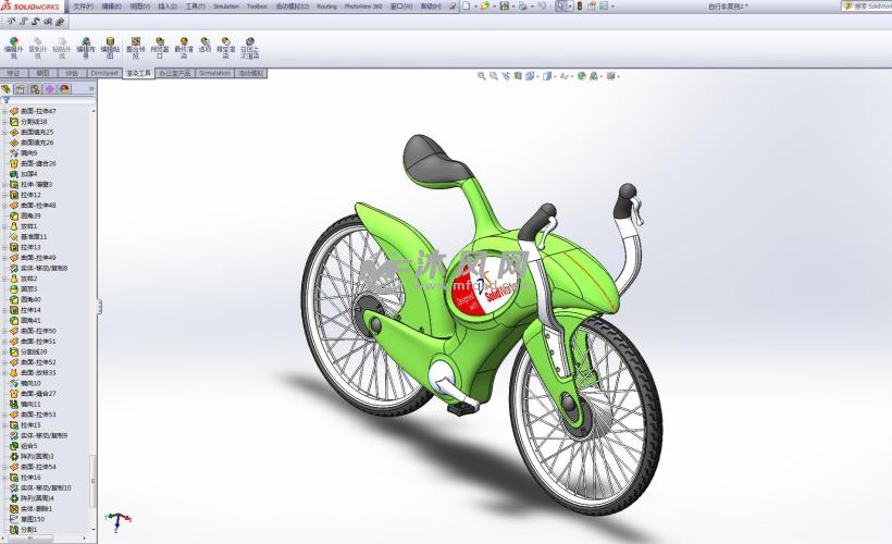 solidworks自行车3d模型