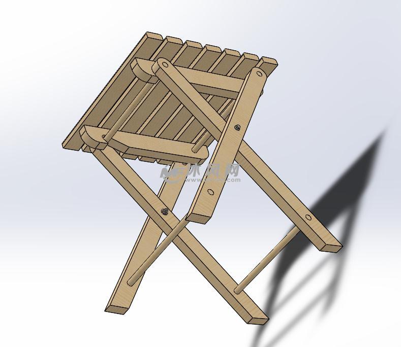 木制折叠桌模型 - solidworks生活用品类模型下