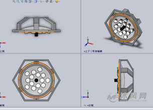 探灯(led)设计模型三视图