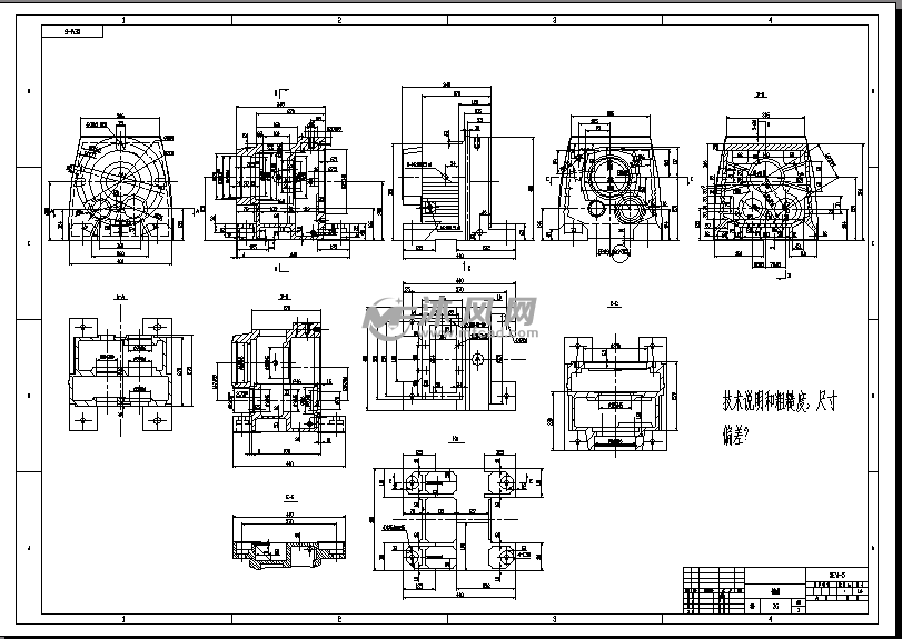 sew减速器图纸 - autocad减速机械设备图纸下载