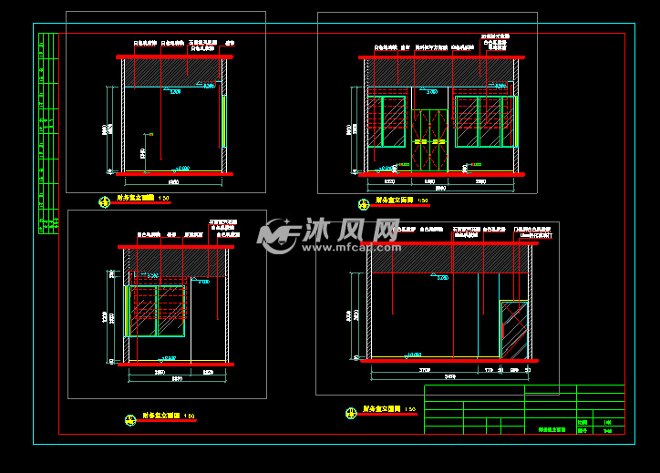 某动漫室内装修施工图 - cad其它商业综合建筑图纸,图