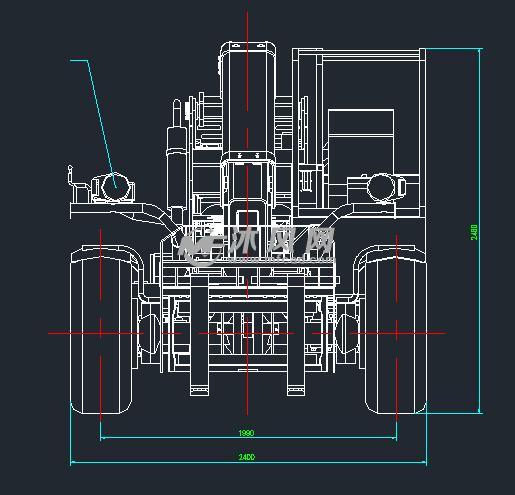 tth30叉车总装图模型