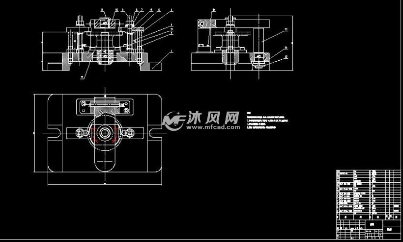 法兰盘工序钻20孔图纸cad夹具-AutoCAD图纸卫生间工装板房v工序图片