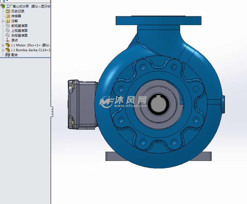 工厂离心式水泵 - solidworks阀体类模型下载 - 沐风