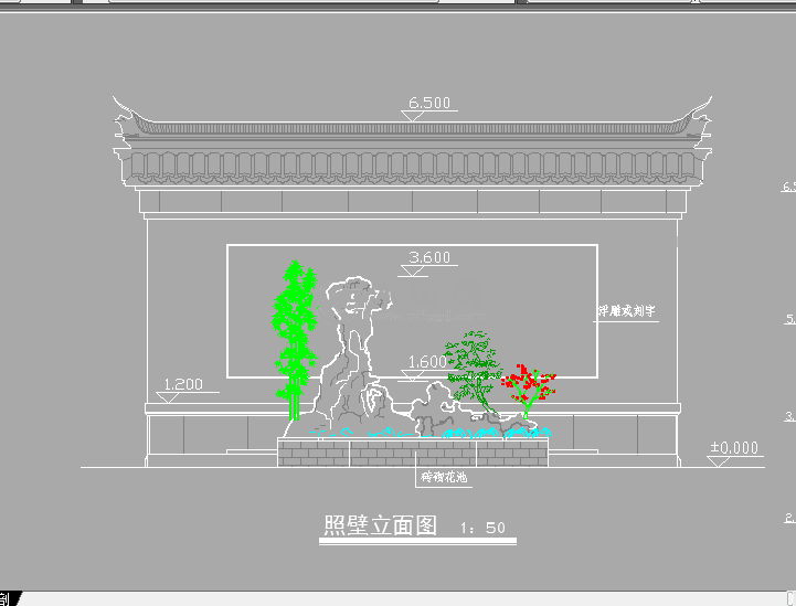 仿古照壁详细施工图