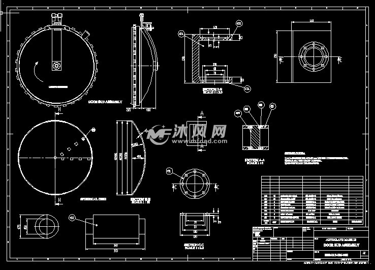 asme蒸压釜cad图纸