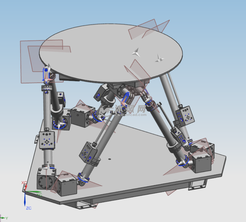 六自由度运动平台Stewart平台电液驱动机构设