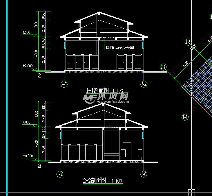 某2套单层公共厕所建筑设计施工图