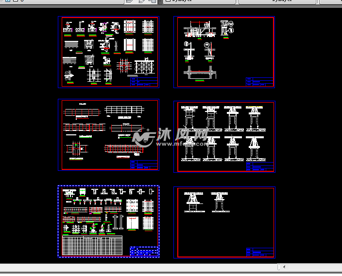 门式脚手架通用详图 - cad图库、图块下载,免费